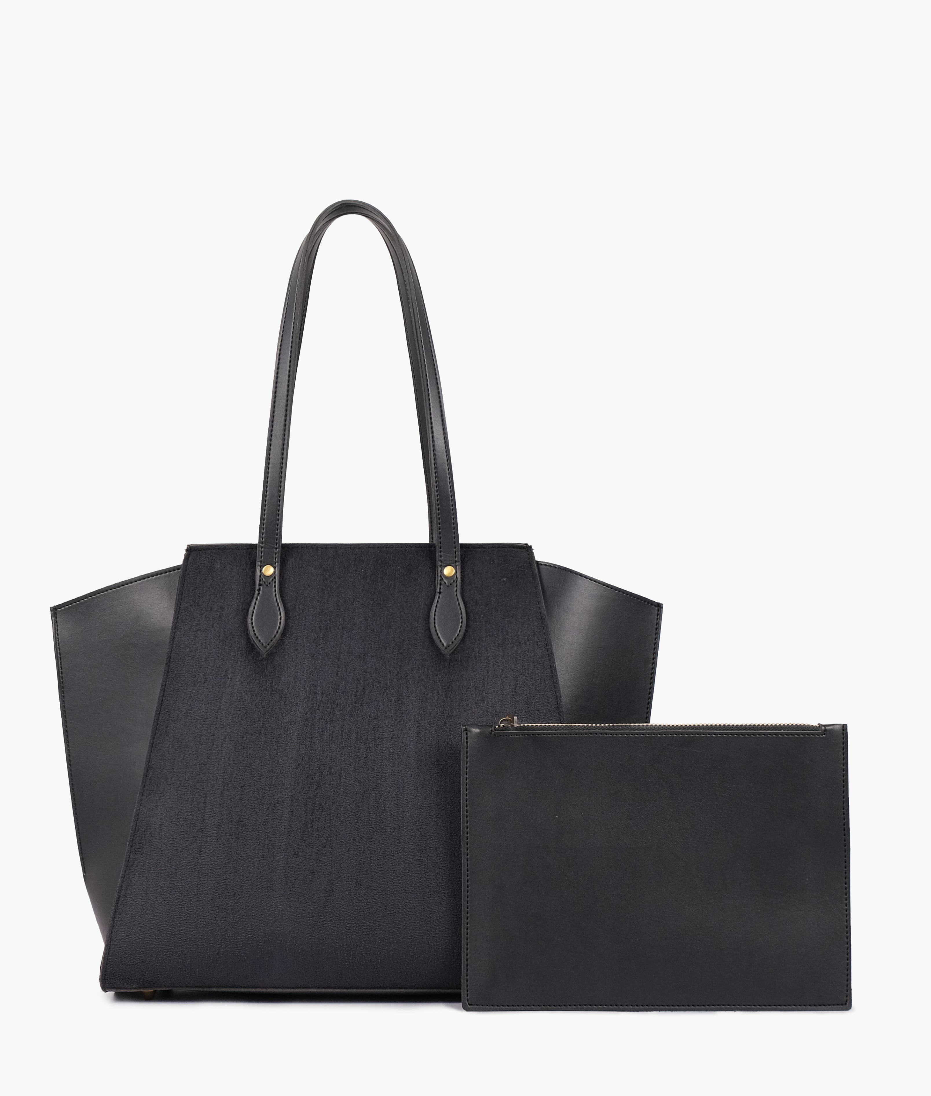 Black suede classic Tote Bags