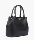 Black zipper Tote Bags